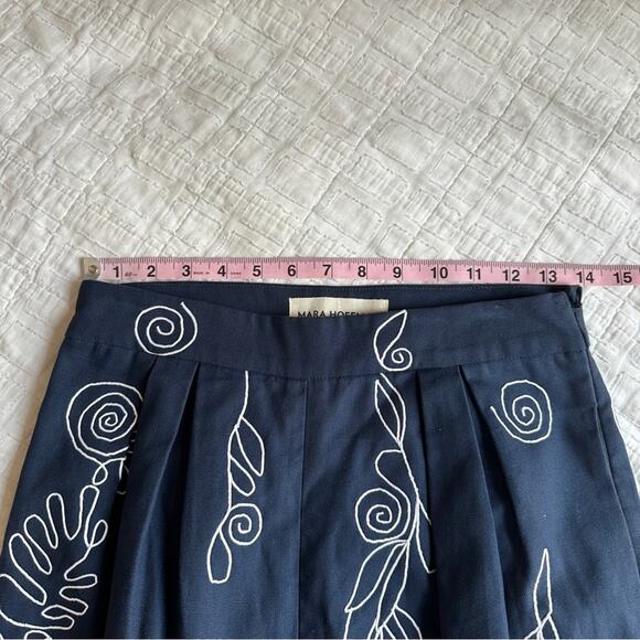 Mara Hoffman Midi Floral Embroidered Florence Pencil Skirt 4 XS - Picture 5 of 13